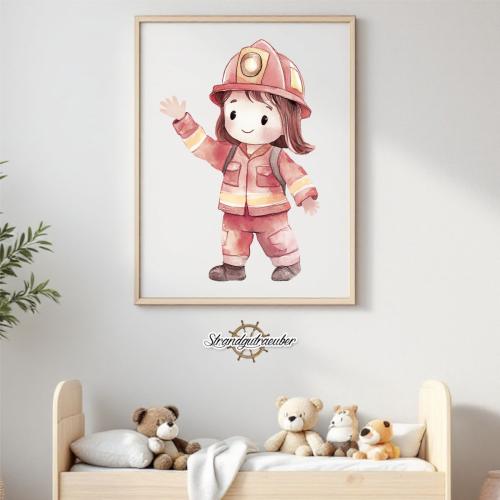 Buegelbild Feuerwehrmädchen